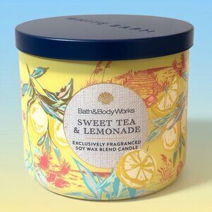 Bath & Body Works Sweet Tea & Lemonade 3-Wick Candle sugar lemon scented